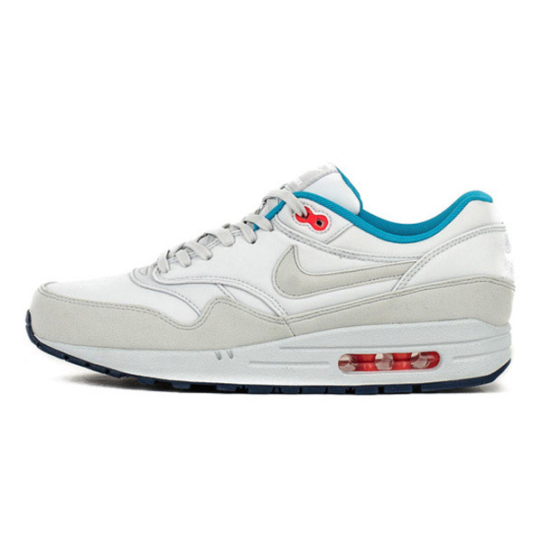 Nike Mens Air Max 1 FB 579920 002 White Pure Platinum/Pr Pltnm/Bl Frc